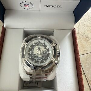 Invicta Silver and Black Cowboys Men's Watch
